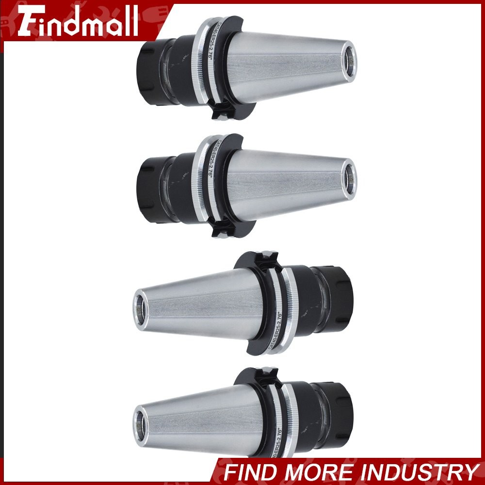 Findmall 8×CAT40 ER25 Collet Chuck W. 2.76″ Gage Length 4 Chucks Tool Holder Set