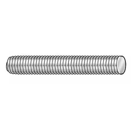Zoro Select 32610 Fully Threaded Rod, 5/16″-24, 2 Ft, Stainless Steel, 316,