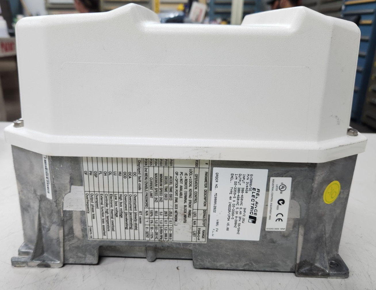 😎 RELIANCE ELECTRIC 3 HP SENSORLESS ENHANCED AC DRIVE 380/460 VAC GV3000/SE