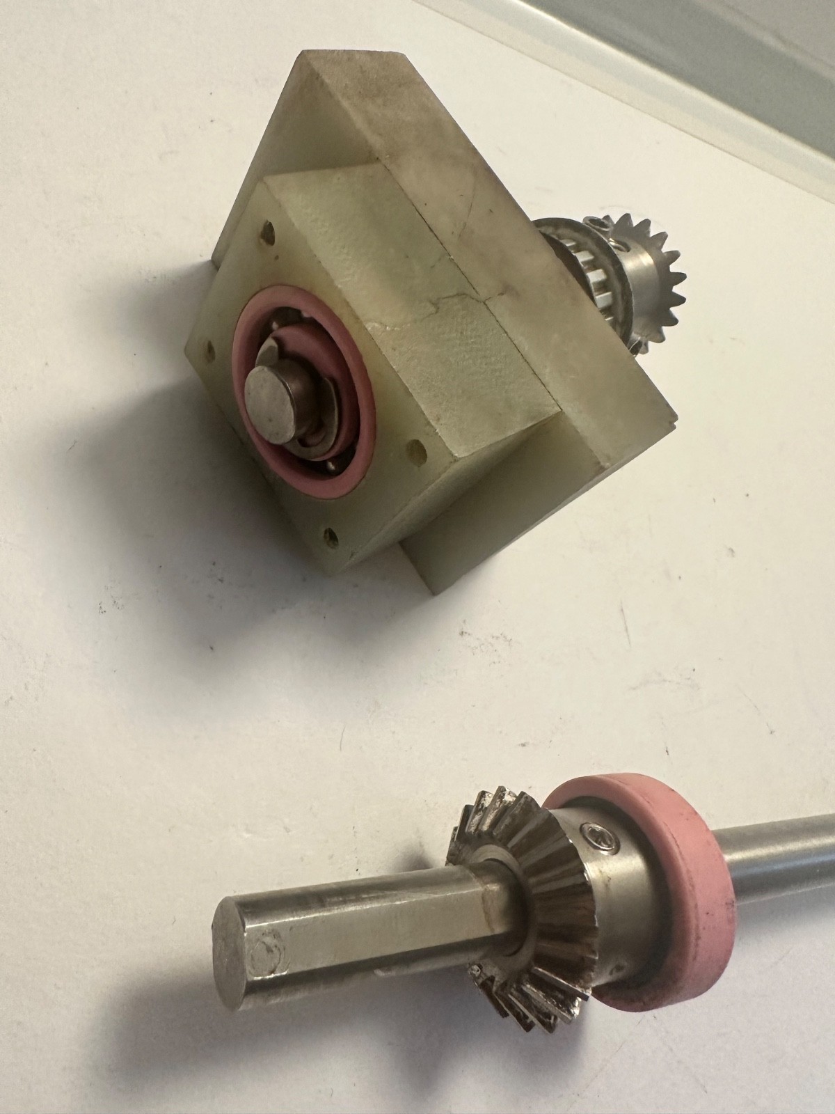 Bevel Gear Set Stainless Steel 20 tooth 1/2” bore and 13″shaft and 4.5″ shaft
