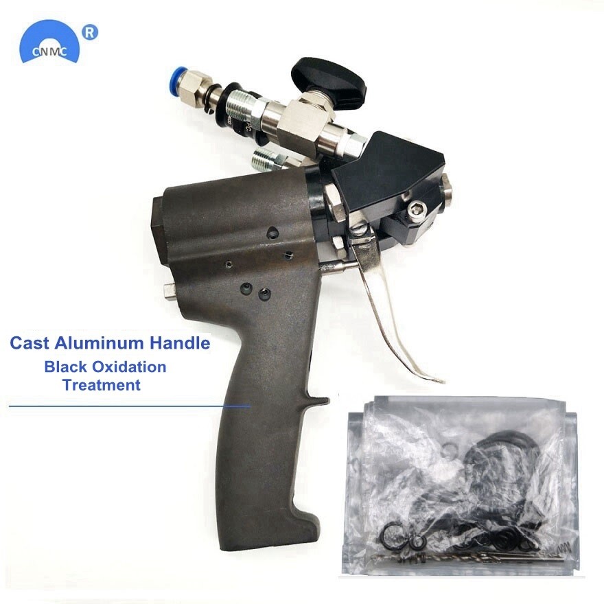 Cast Aluminum Handle P2 PU Foam Polyurethane Air Purge Spray Gun Self Cleaning