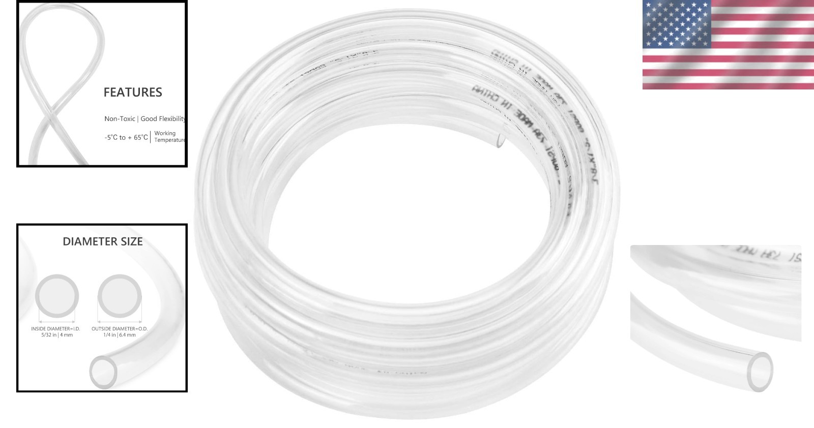 Chemical & UV Resistant 25ft Vinyl Tubing – 0.16in ID, Non-toxic and Safe
