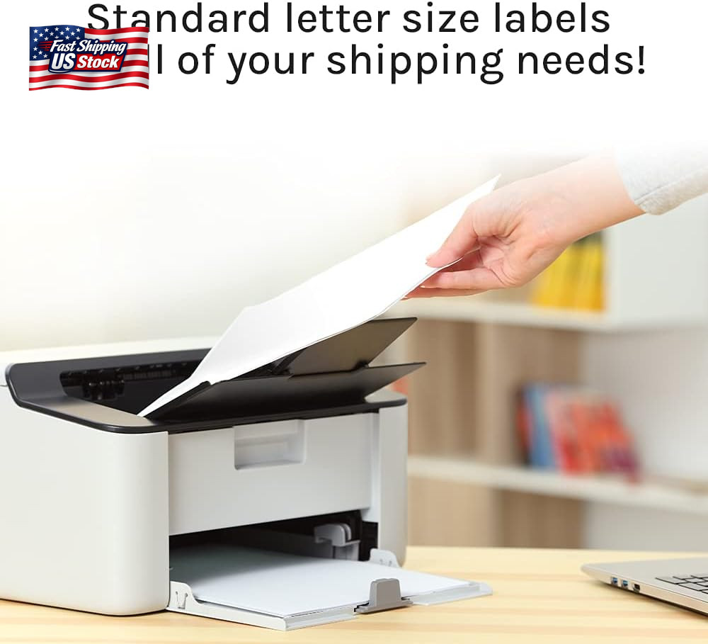 Premium Label Supply White Sticker Full Sheet Shipping Labels – 8.5″ X 11″ – Las
