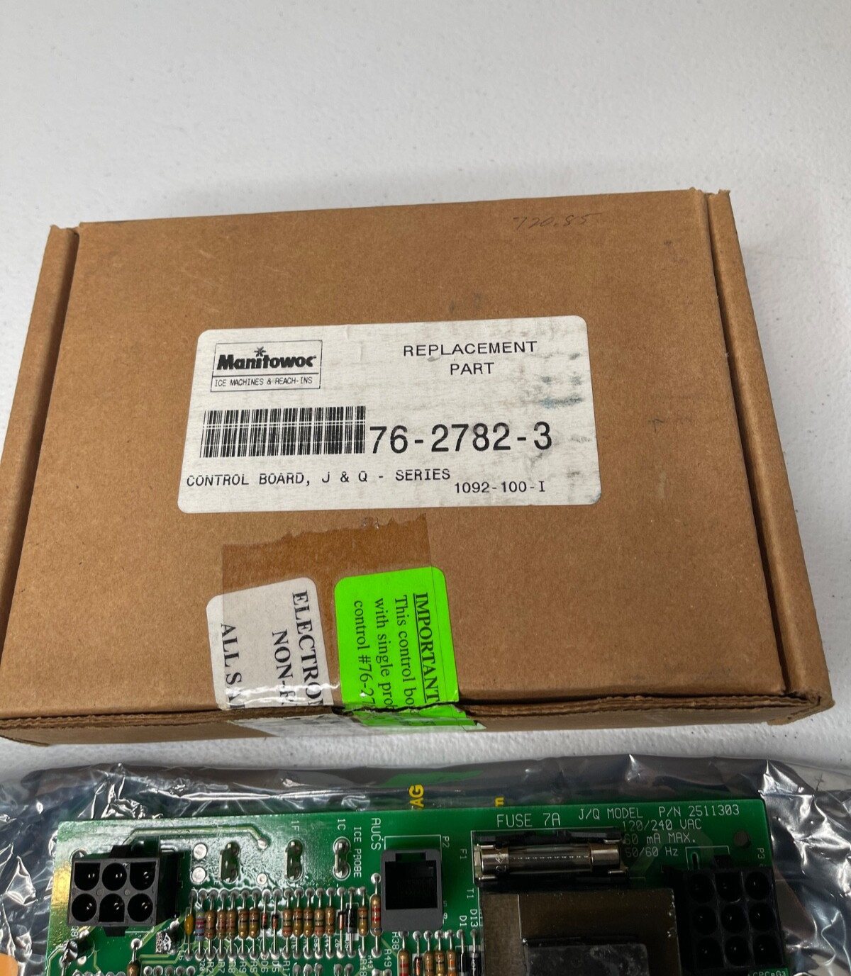 Manitowoc 1092-100-I 76-2782-3 Ice Maker Control Board