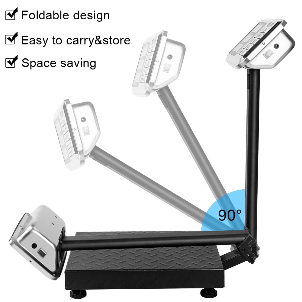 220lb Weight Electronic Platform Scale,Digital Floor Heavy Duty Folding Scales