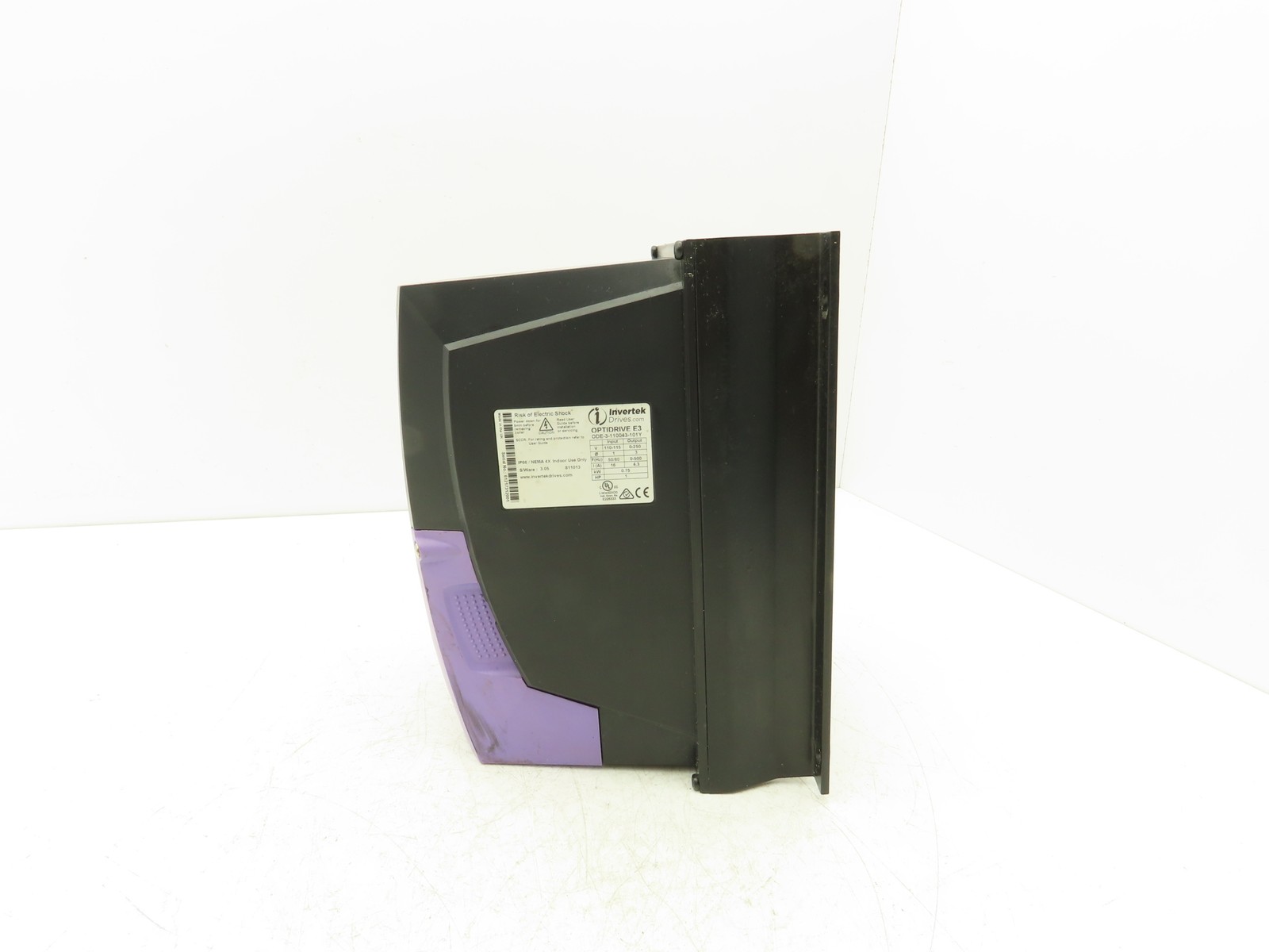 Intertek ODE-3-110043-101Y Optidrive E3 VFD 1HP 4.3A 115 1PH/3PH Variable Drive