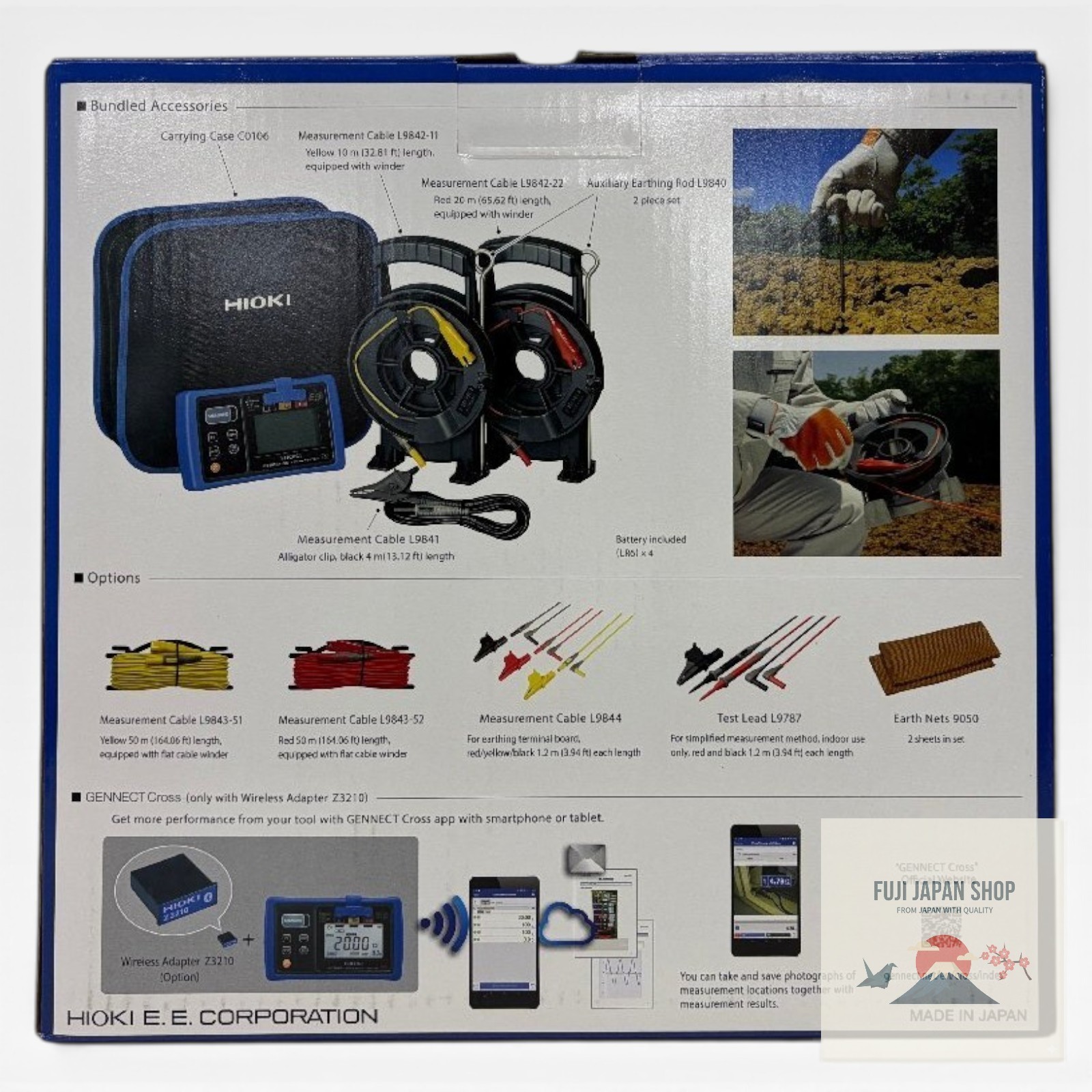 HIOKI FT6031-50 Earth Resistance Tester Waterproof IP67 Bluetooth Compatible NEW