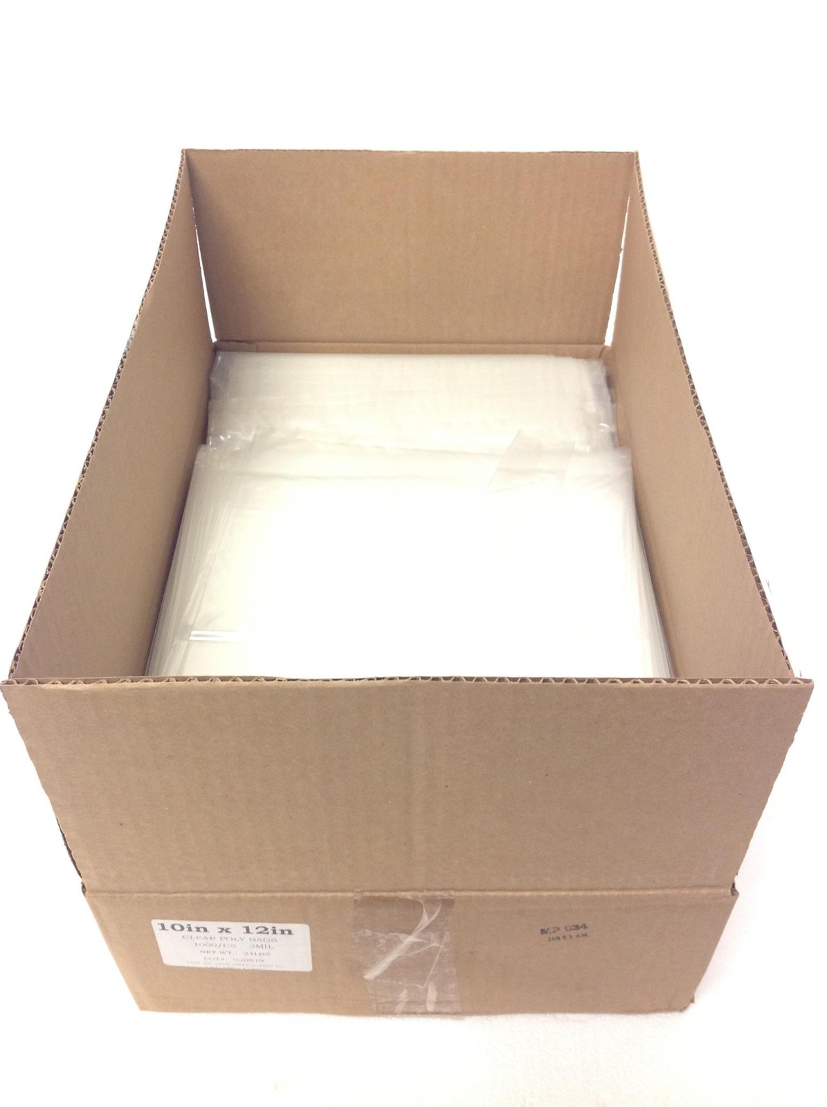 New 1000 10″x12″ Clear Poly 3-Mil Plastic Bags Lay Flat Open Top FDA Free Ship