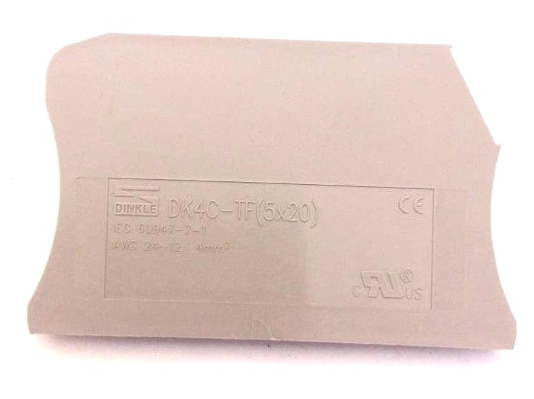 DIN Rail Fuse Block End Covers 20 Quantity Dinkle DK4C-TF(5X20) for DK4-TF(5X20)