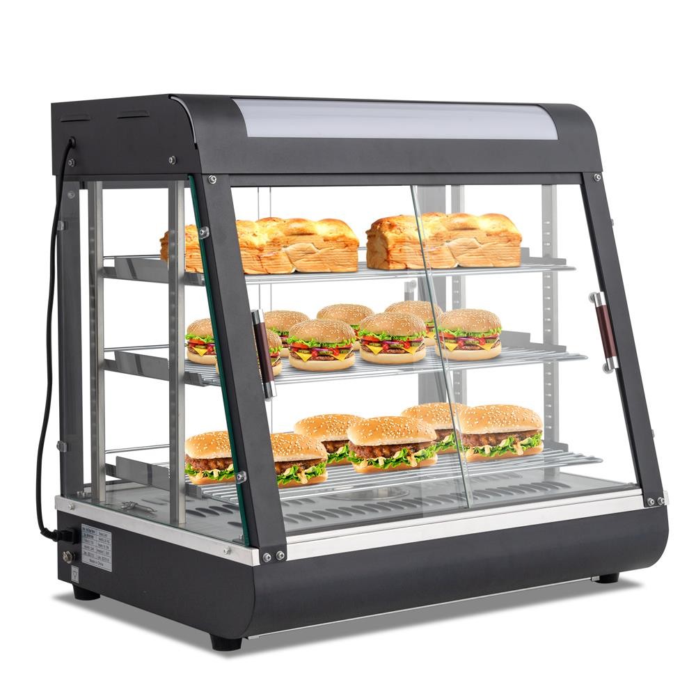 ROVSUN 26″ 3 Tiers Commercial Heat Food Pizza Warmer Display Cases 86 – 185℉ New