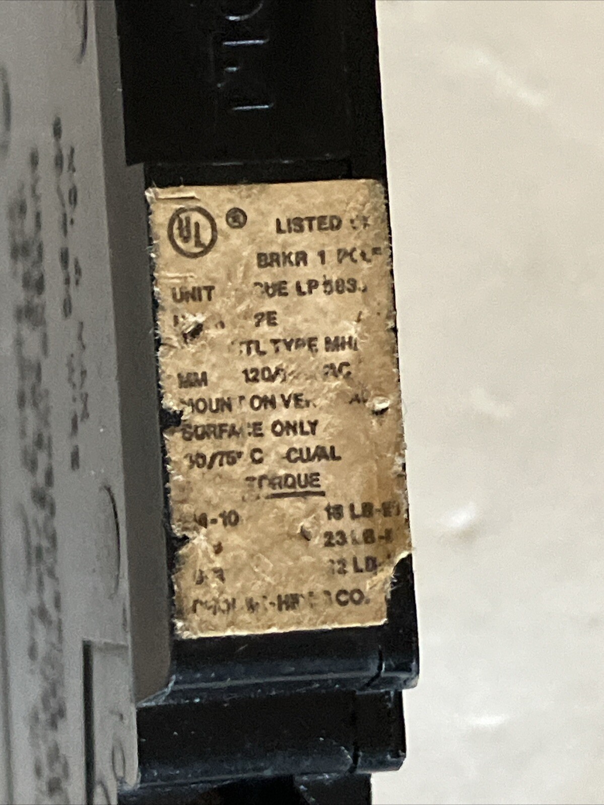 A115R Challenger American 1 Pole 15 Amp Wafer Circuit Breaker A115 CTL