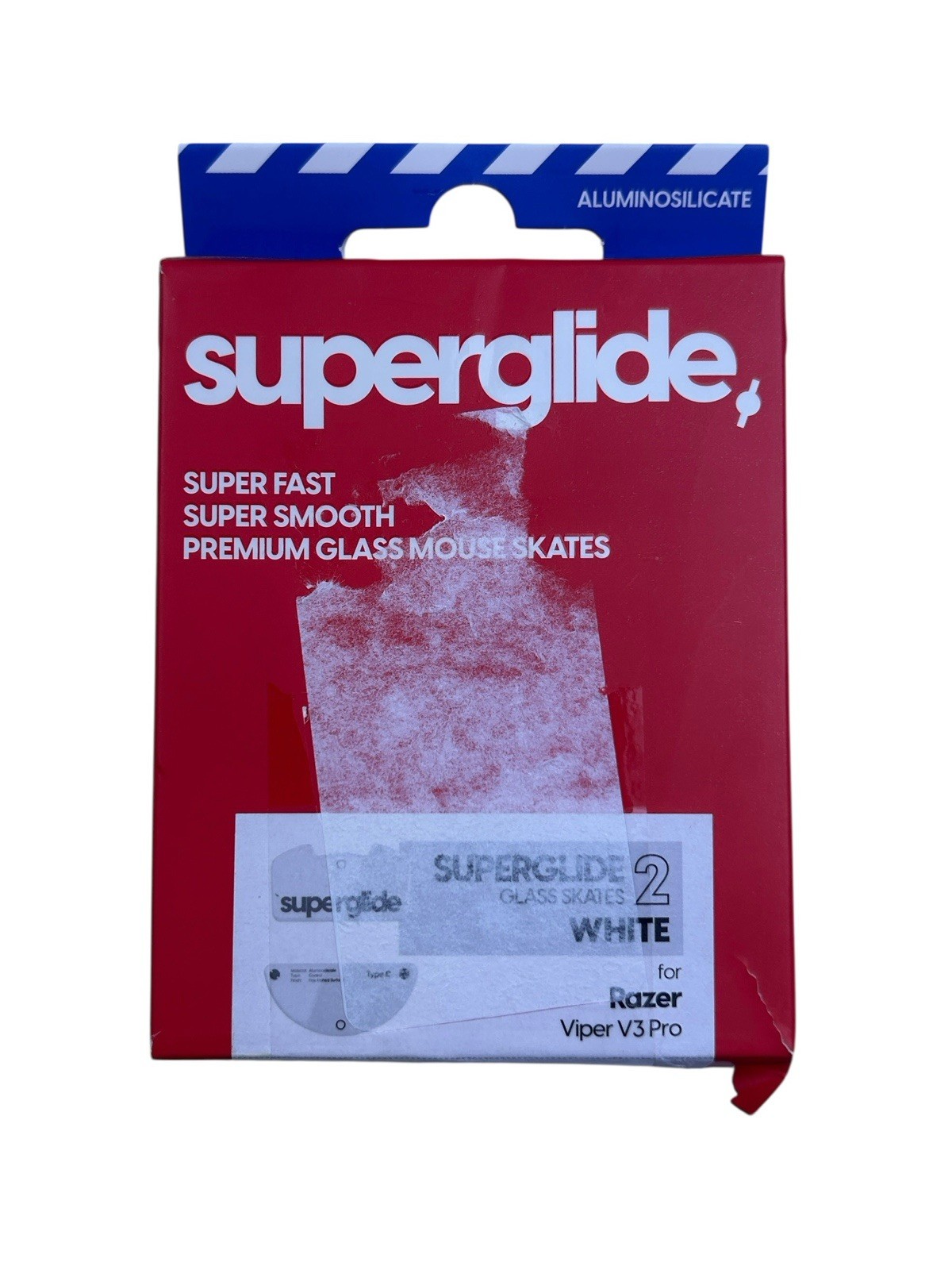 Superglide2(Type C) Mouse Sole for Razer Viper v3 Pro Mouse Feet [Tempered Glass