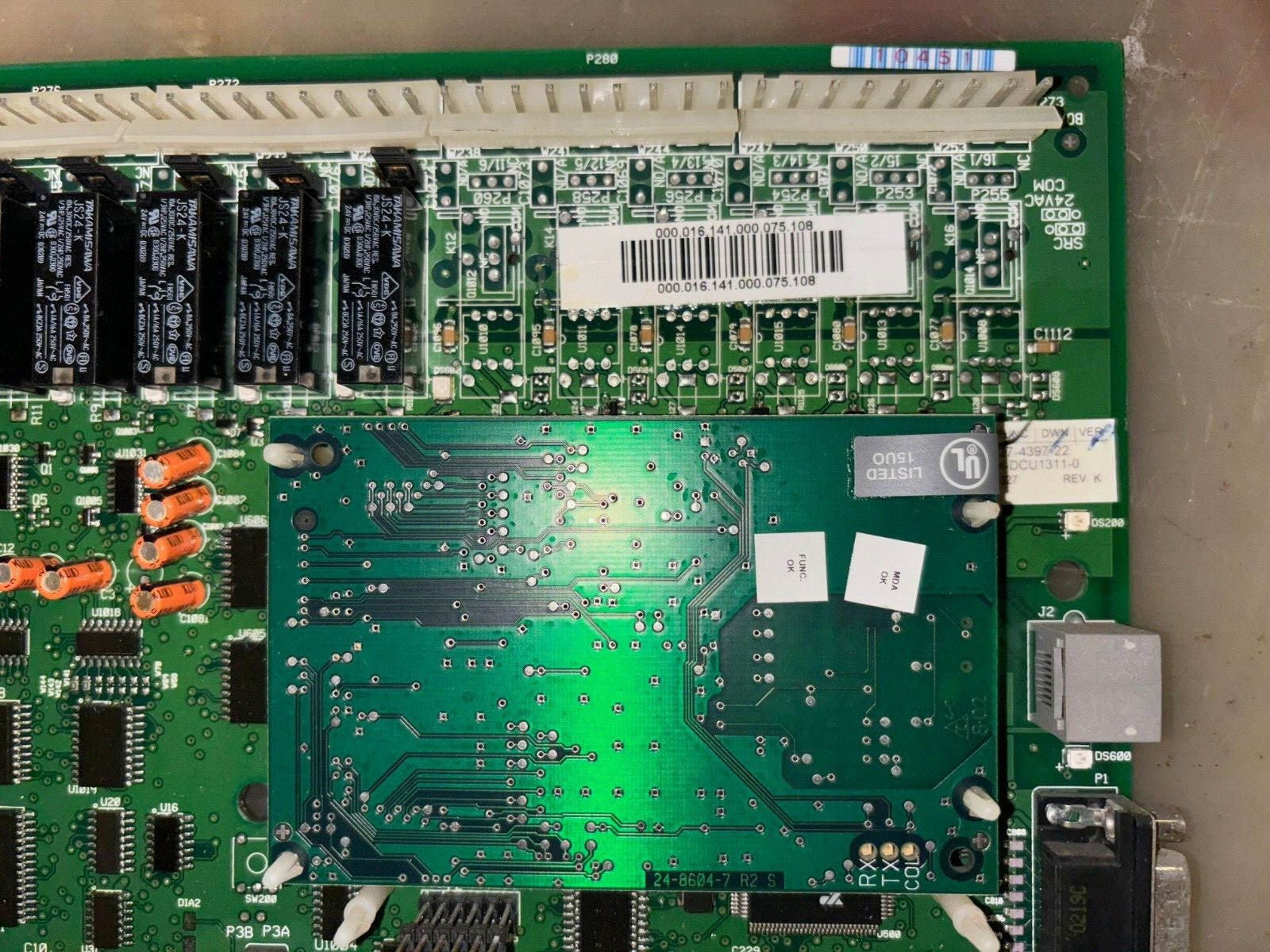 JOHNSON CONTROLS CONTROL BOARD 025-36103-010 RY10327 Rev K , YK-DCU1311-0