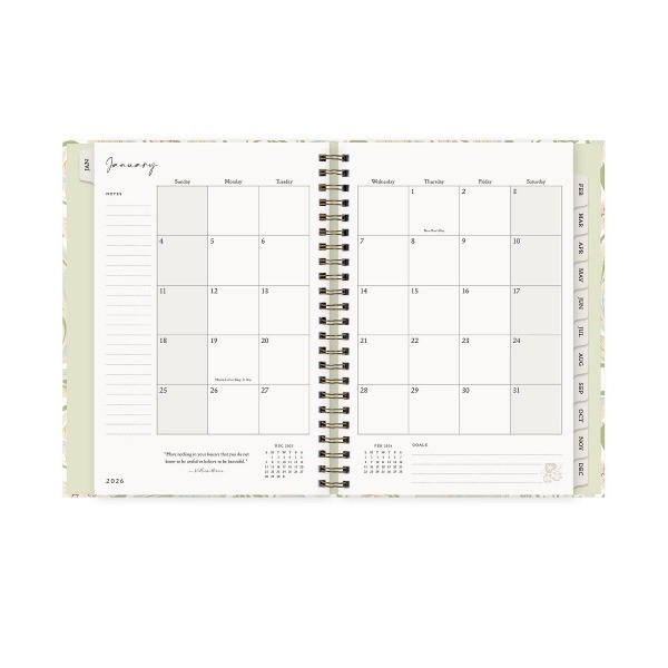 6"x9" 2026 Weekly/Monthly Concealed Wirebound Planner Hardcover