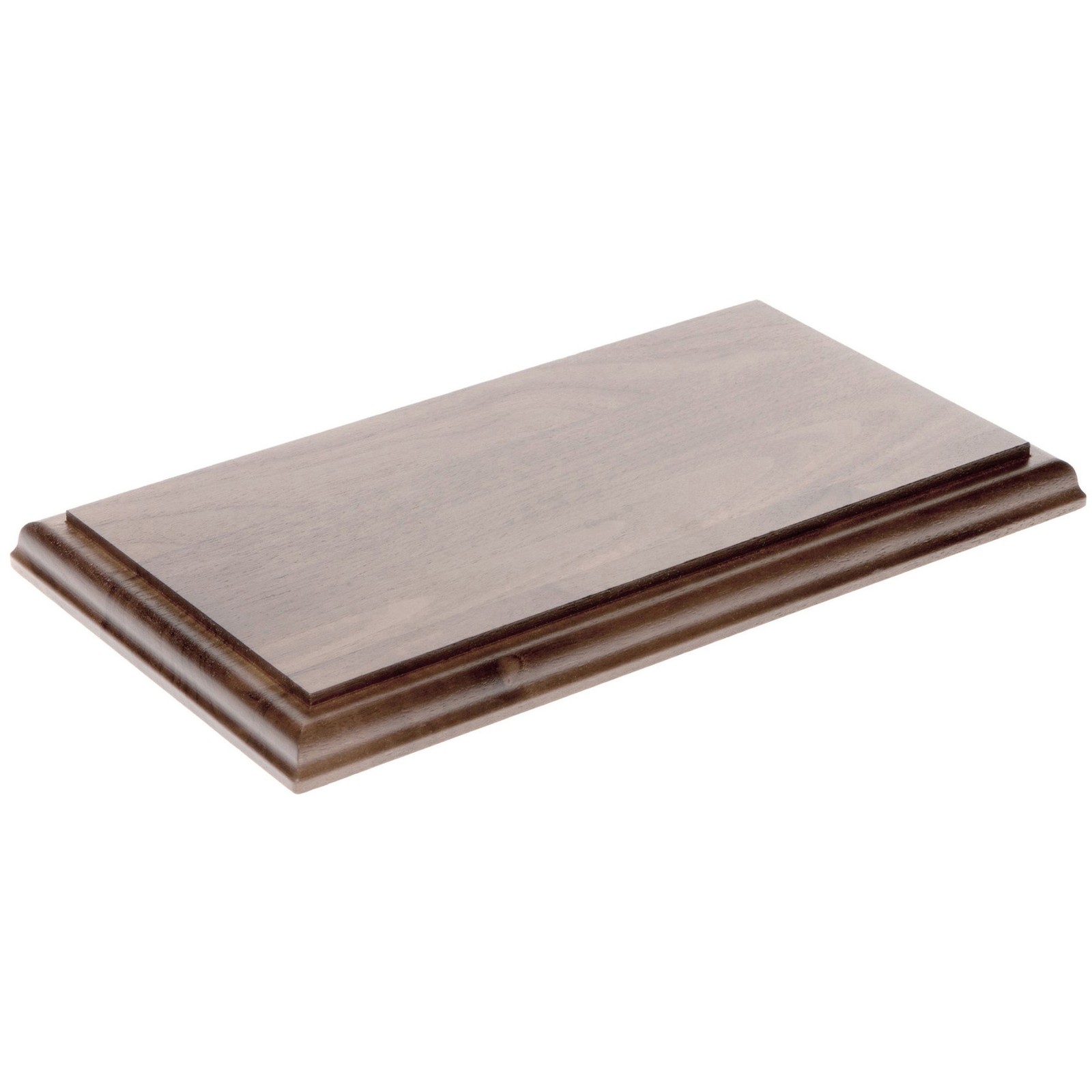 Plymor Solid Walnut Rectangular Wood Display Base, 9.75″ W x 4.5″ D x 0.75″ H