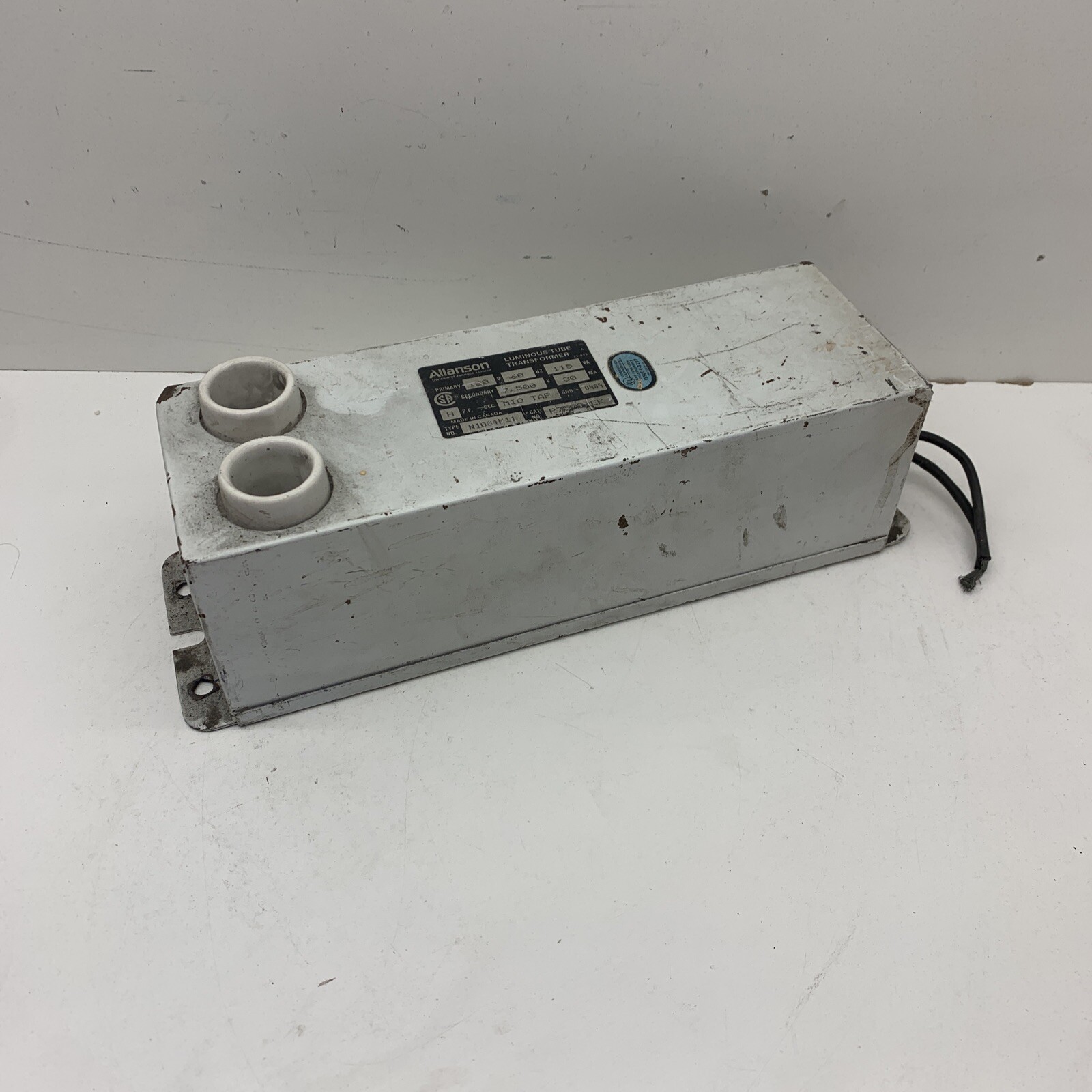 Allanson P75C30EK Luminous Tube Neon Sign Transformer 120V to 7500V 30mA