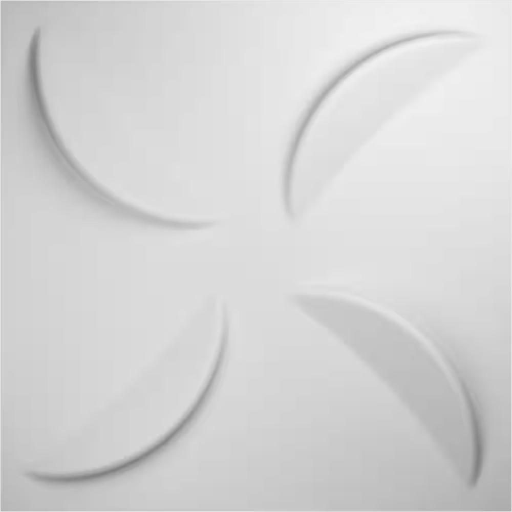 Pinwheel White 1 In. X 1-3/5 Ft. X 1-3/5 Ft. White PVC Decorative Wall Paneling
