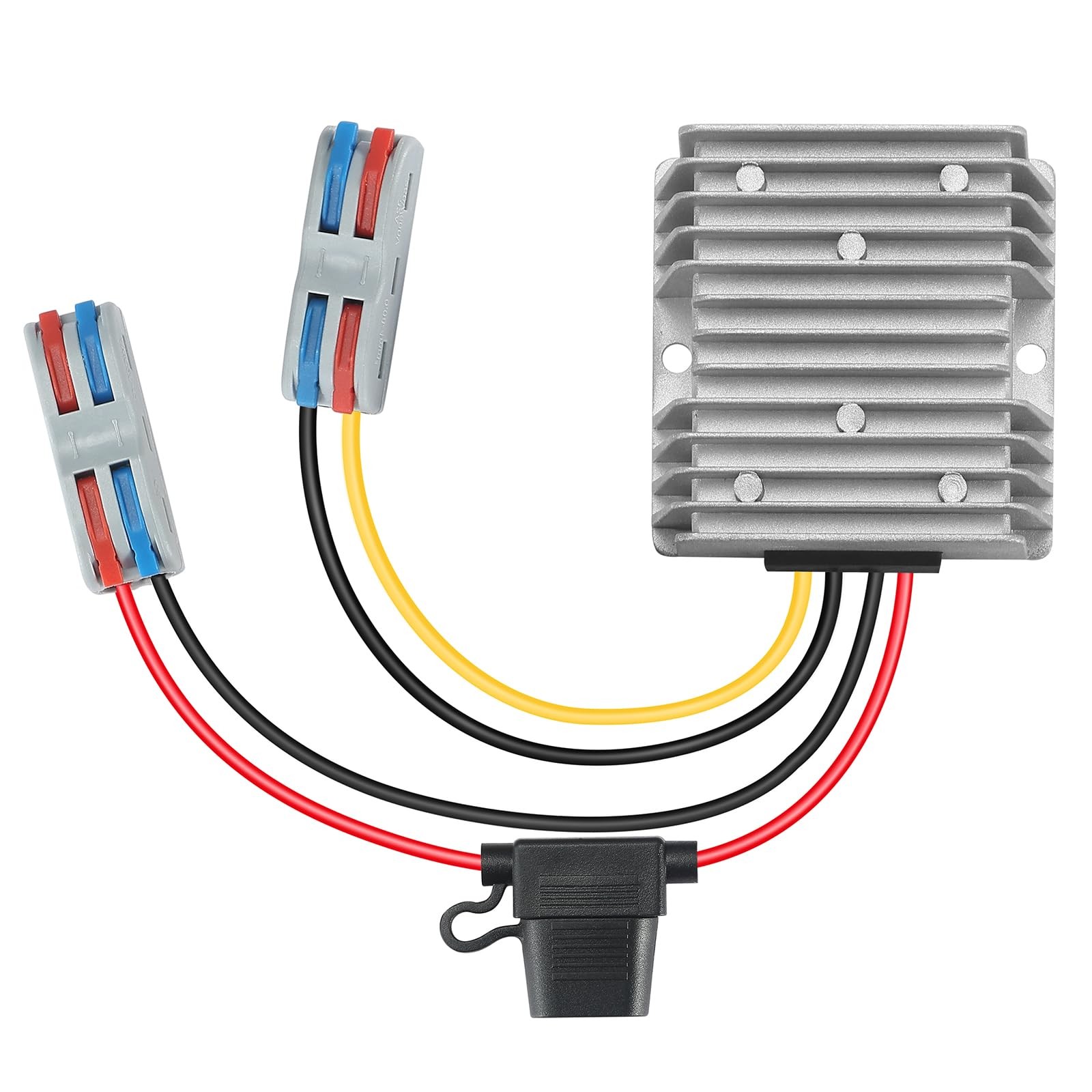 Mzhou 240W DC-DC Buck Down-dc 20-90v to 12v20a, Grey-DC 20-90V 12V20A