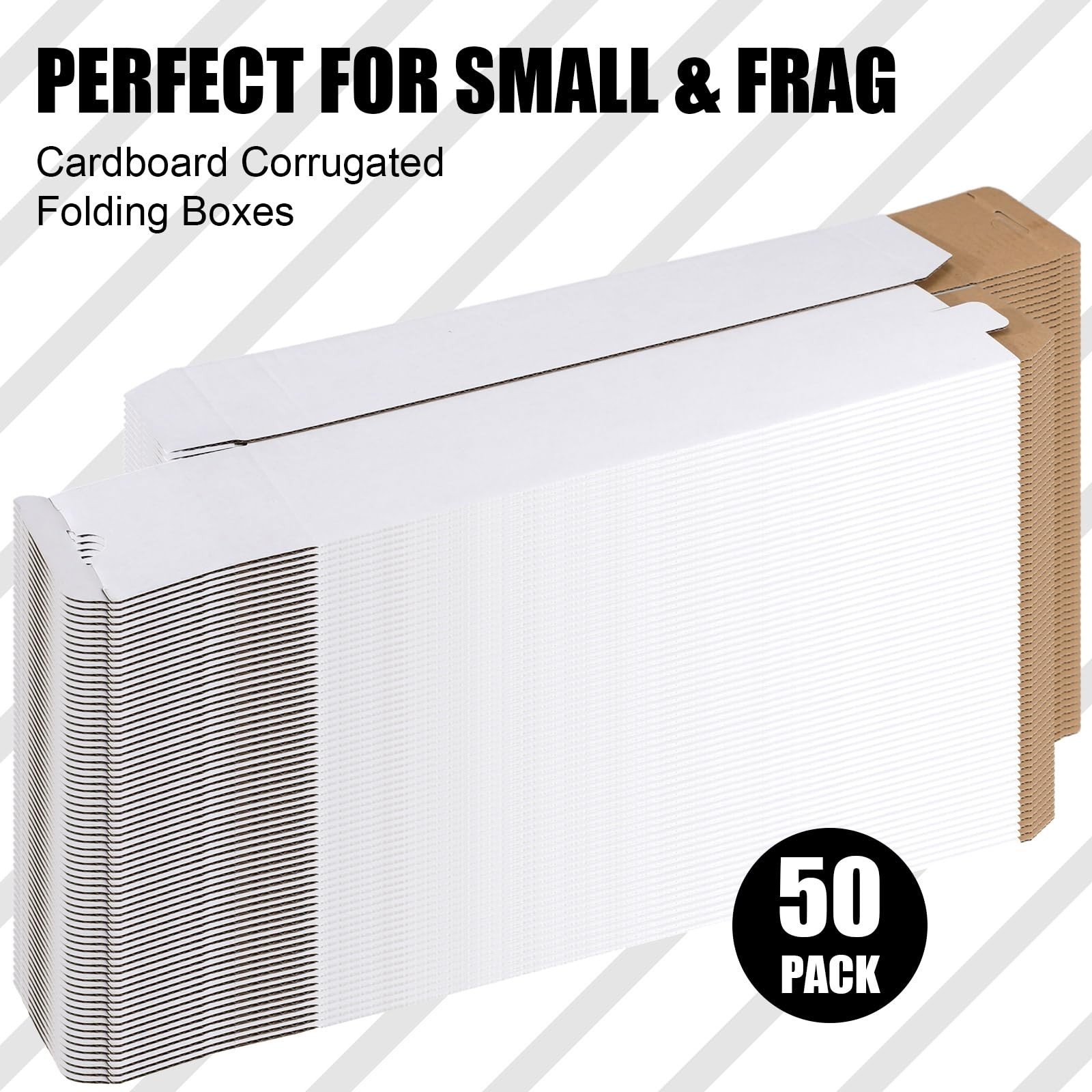 Colarr 50 Pcs Mailing Tube 3 x 3 x 12 Inches Corrugated Cardboard Box Square …