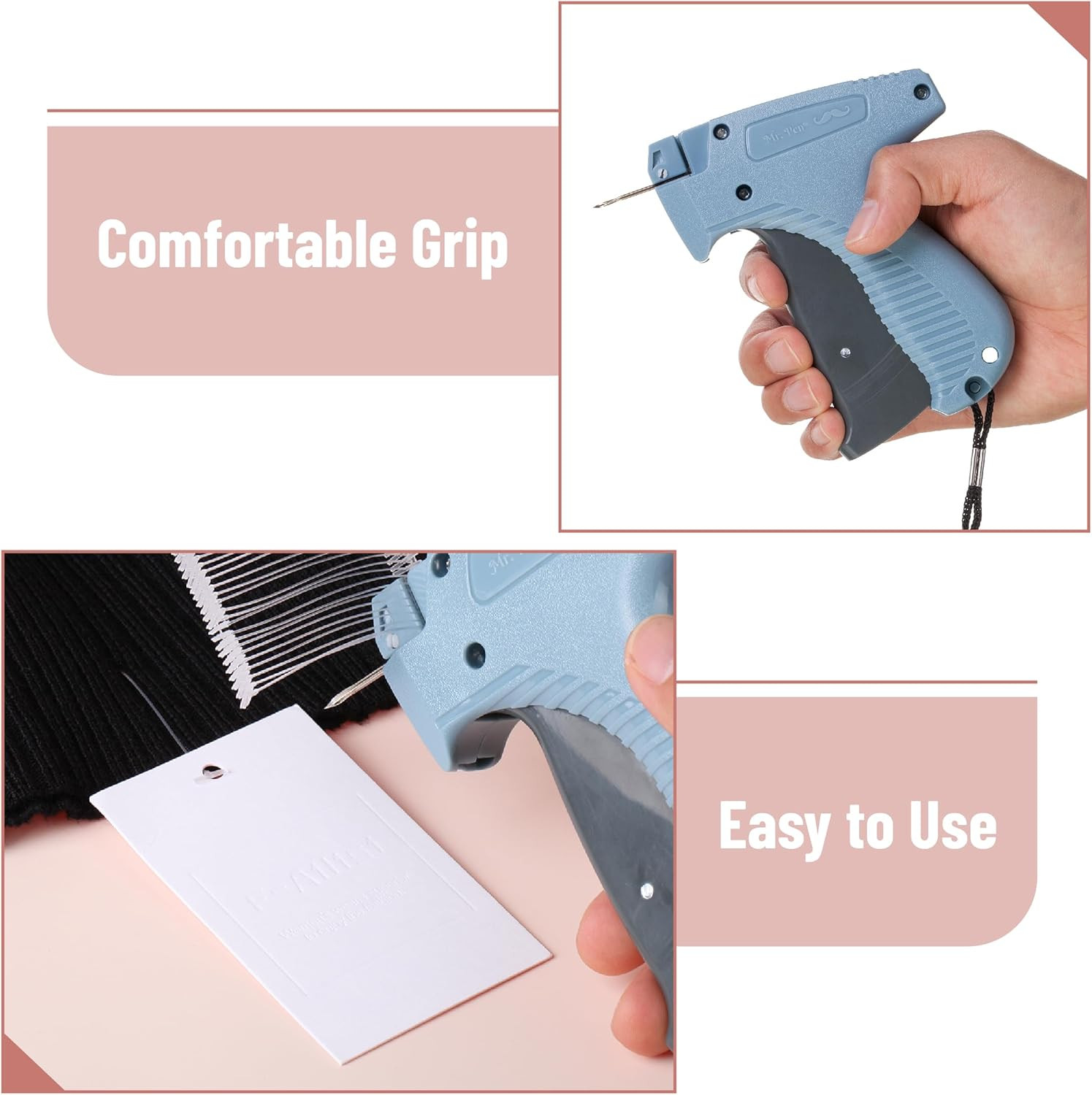 – Price Tagging Gun, Hangtag Attacher with 1000 Barbs | 2″ Long Barbs Fasteners