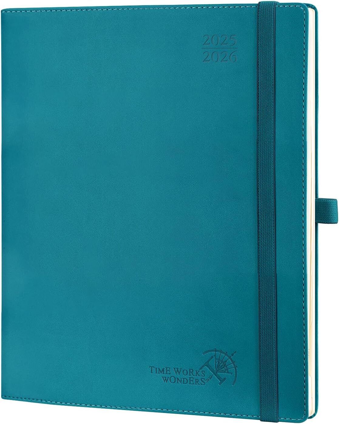 Poprun Vertical Weekly Planner JAN 25 – DEC 25, LARGE 8,5′ x 10,5″ Pacific Green