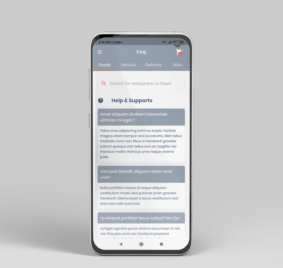 Food Delivery Flutter App | Android & iOS | PHP Laravel Admin Panel