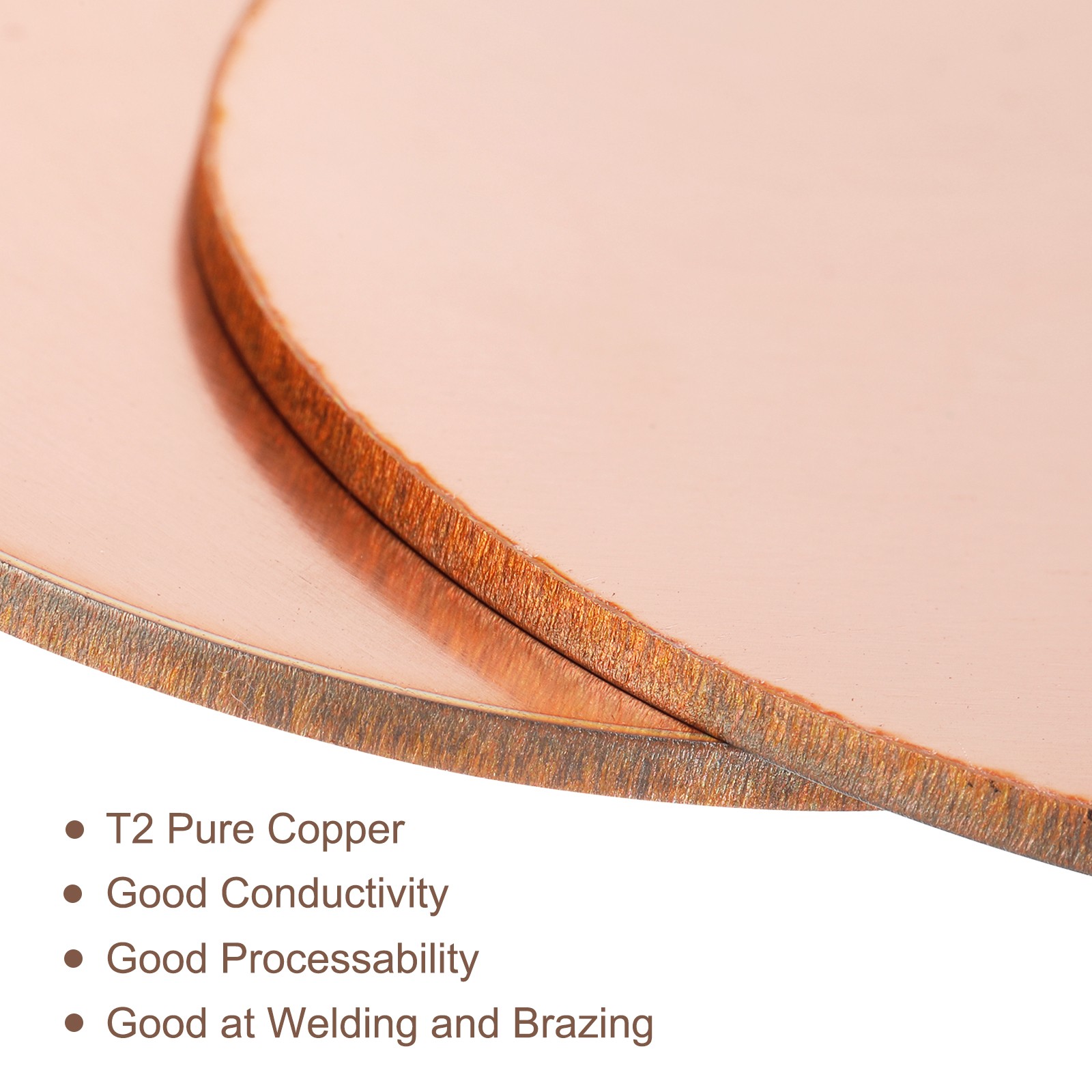 5 Set Pure Copper Sheet 2″ x 0.06″ 14 Gauge T2 Copper Metal Round Plate