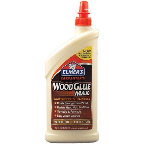 Elmer’s E7310 Carpenter’s Wood Glue Max Interior and Exterior, 16 Ounces, 16