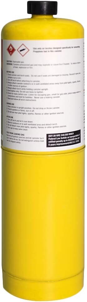 BLUEFIRE 2x MAPP MAP PRO Gas Fuel Cylinder,16.1oz,14% Bonus,Hotter than Propane!