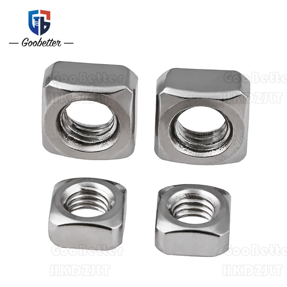 M3 M4 M5 M6 M8 M10 M12 Stainless Steel Square Nuts Chamfered Thick Type DIN 557