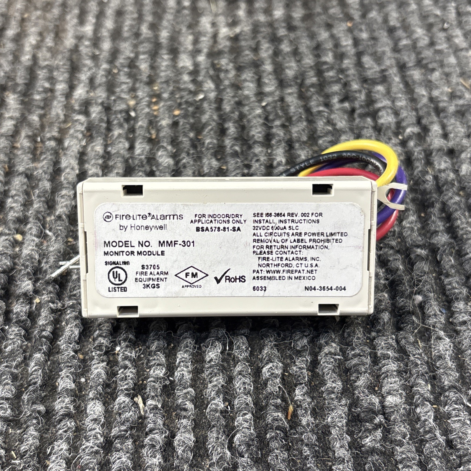 Fire-Lite Alarms MMF-301 Mini Monitor Module