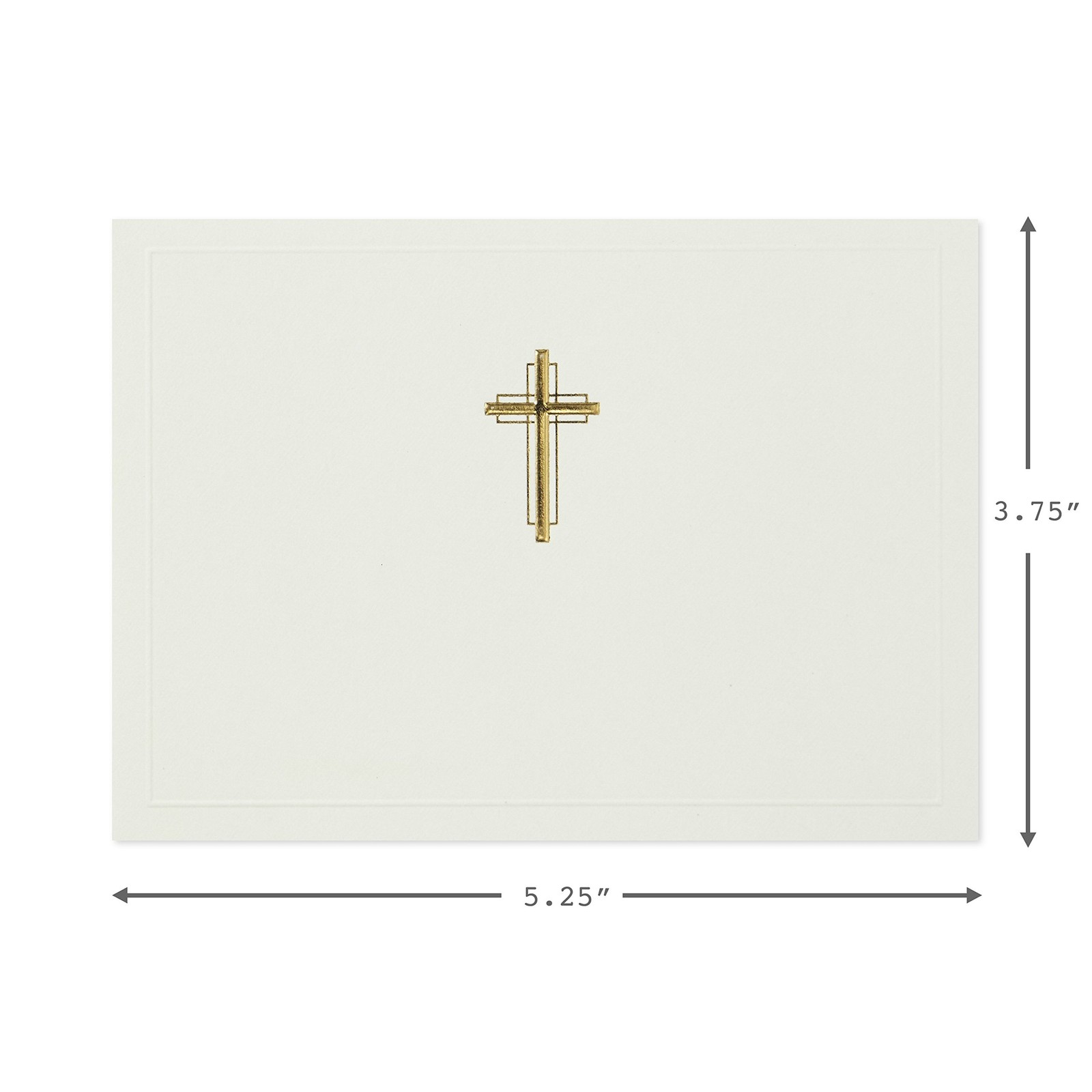 Hallmark Religious Blank Cards, Gold Cross (20 Cards 5.5″ x 4″,