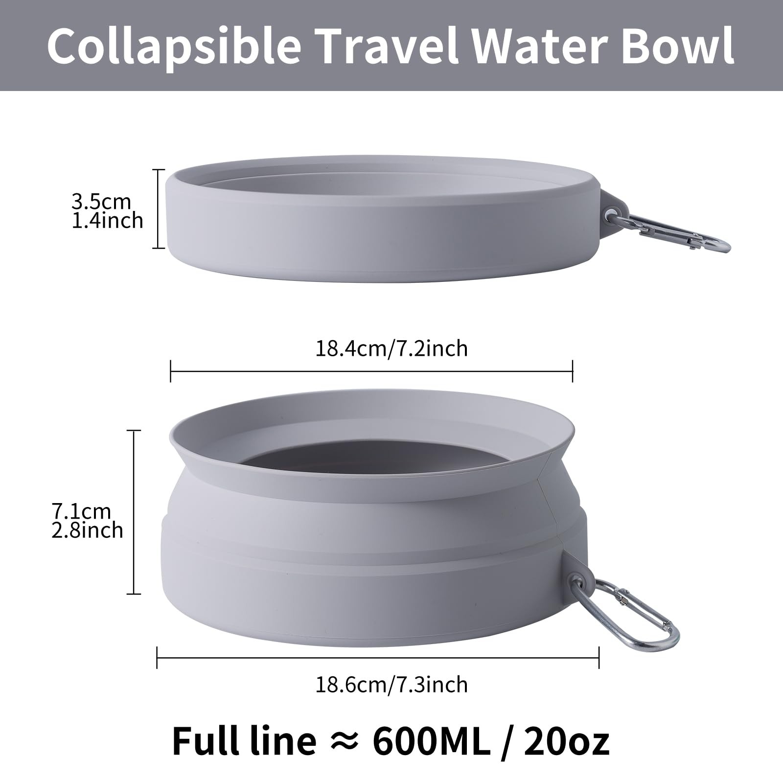Slson Spill Proof Dog Water Bowl For Carscollapsible No Splash Dog Travel Bowls