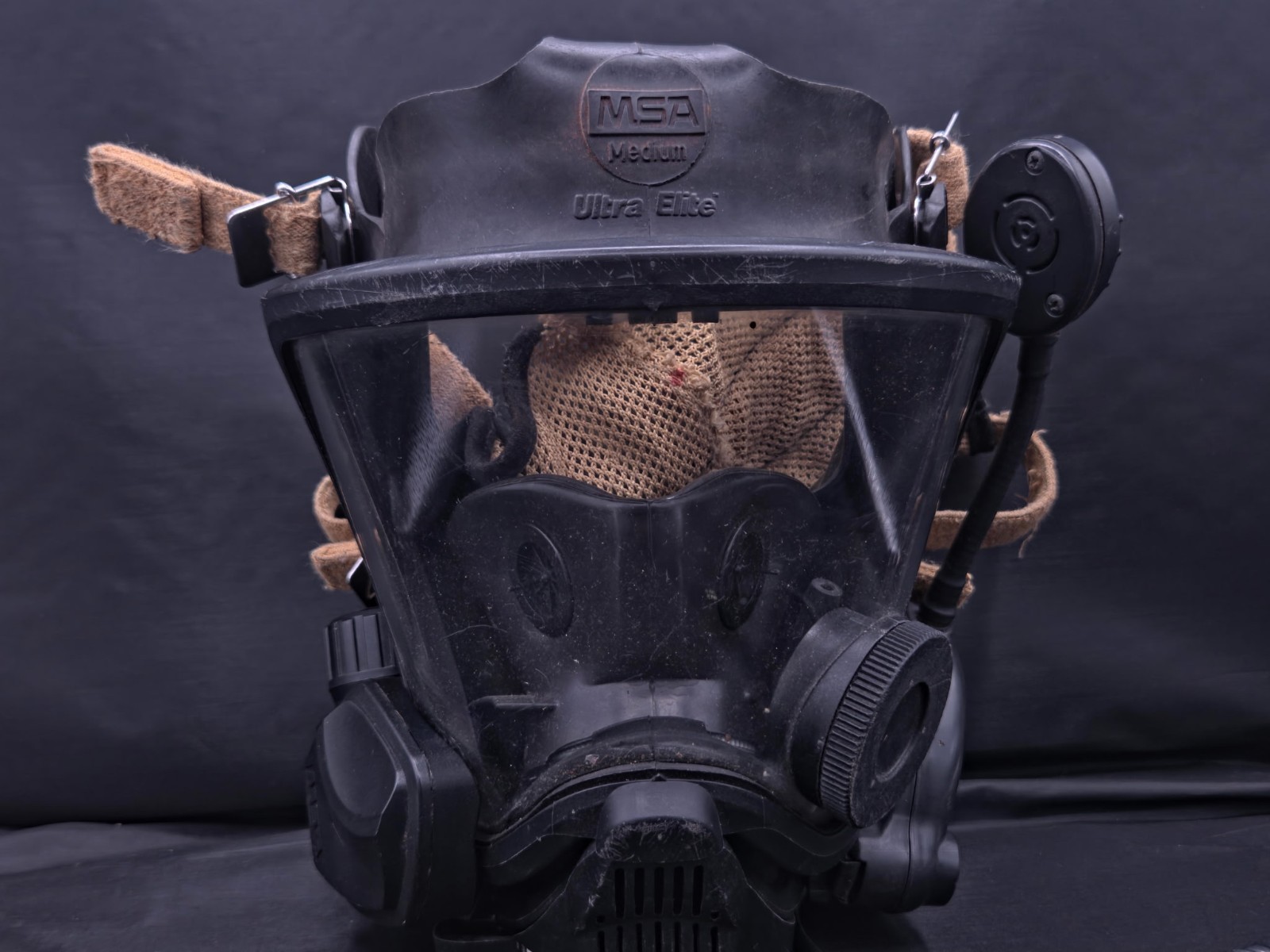 MSA Ultra Elite Full Face Respirator Mask Medium Comms Mic Untested Parts Repair