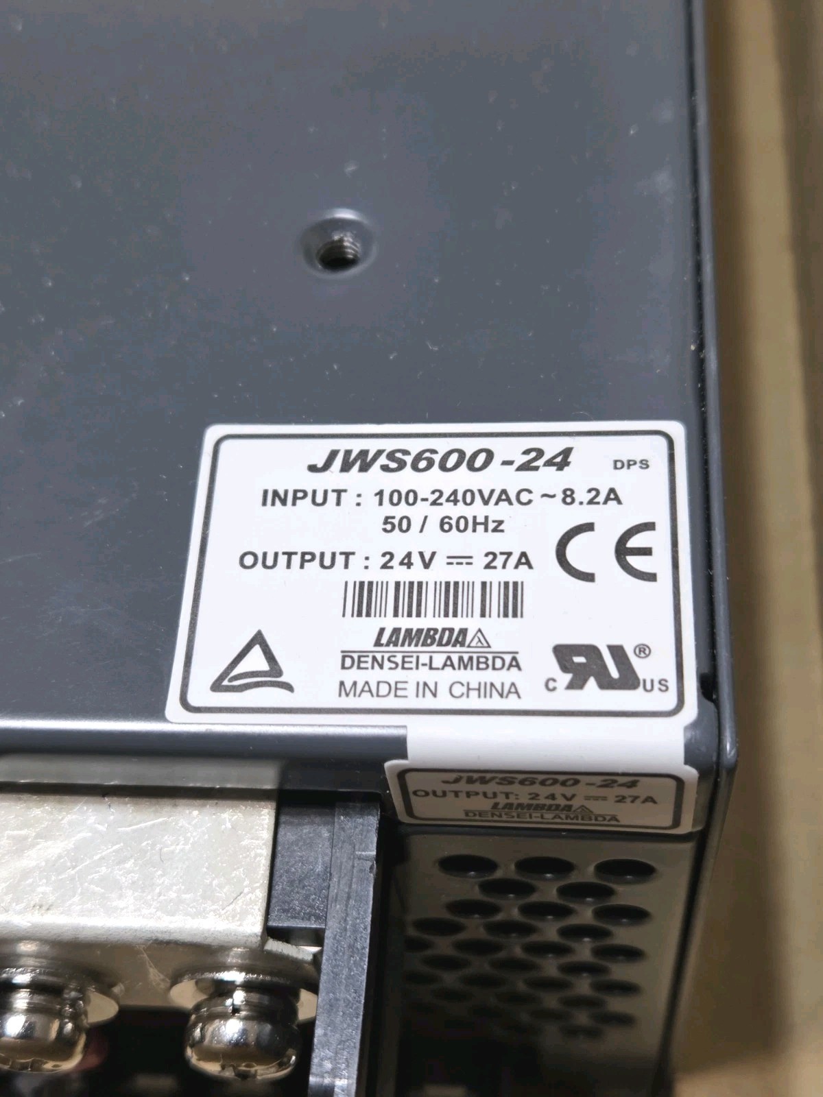 LAMBDA JWS600-24 SWITCHING POWER SUPPLY 24V NOB