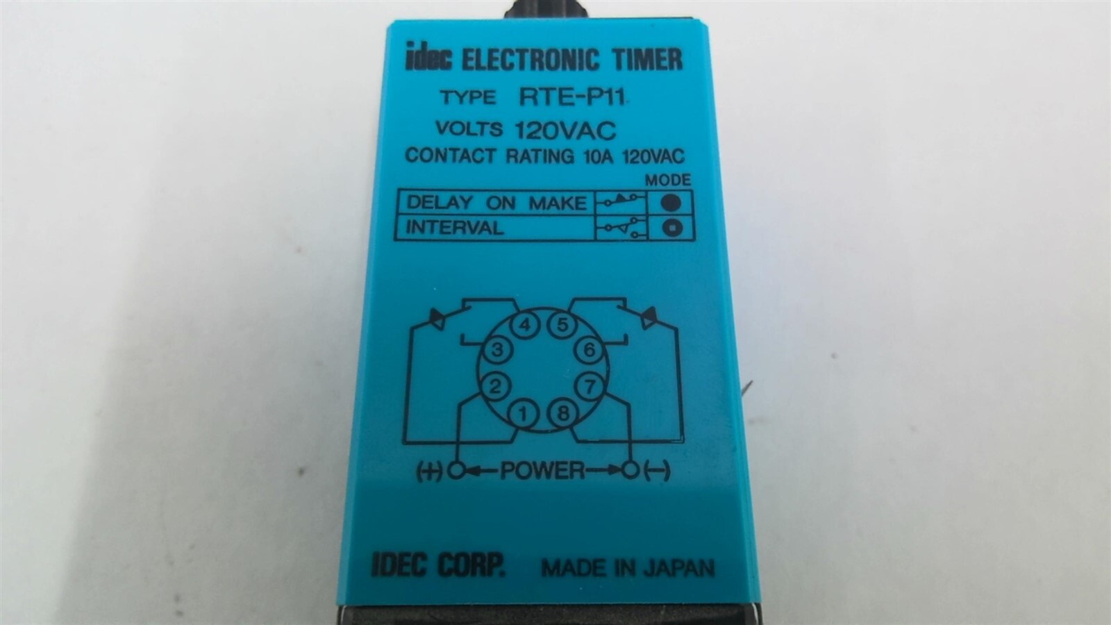 IDEC RTE-P11 Electronic Timer 120 Vac 10 Amp
