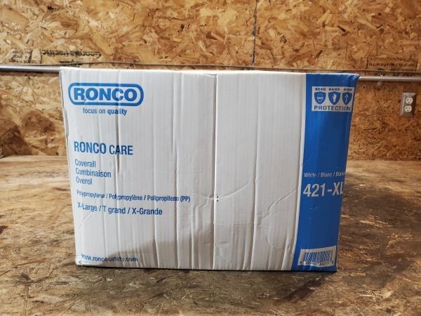 Ronco Care 421-XL X-Large White Non woven Polypropylene With Hood Case of 50