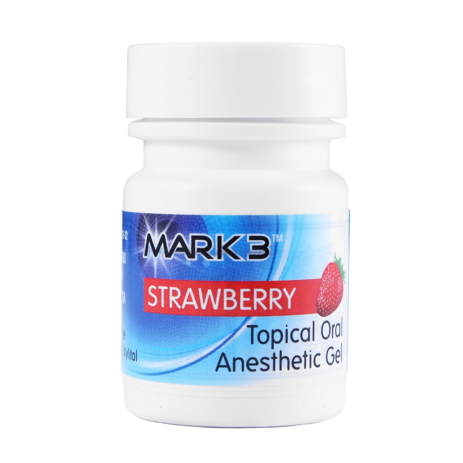 MARK3 Dental Topical Anesthetic Gel 20% Benzocaine 1OZ Jar Strawberry