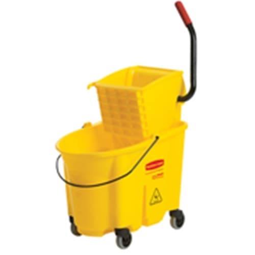 Rubbermaid FG758088YEL WaveBrake Side Press Combo Mop Bucket with Wringer