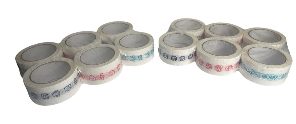 Original eBay Holiday Icon Edition Packaging Shipping Tape 2″ x 75 Yd 12 Rolls