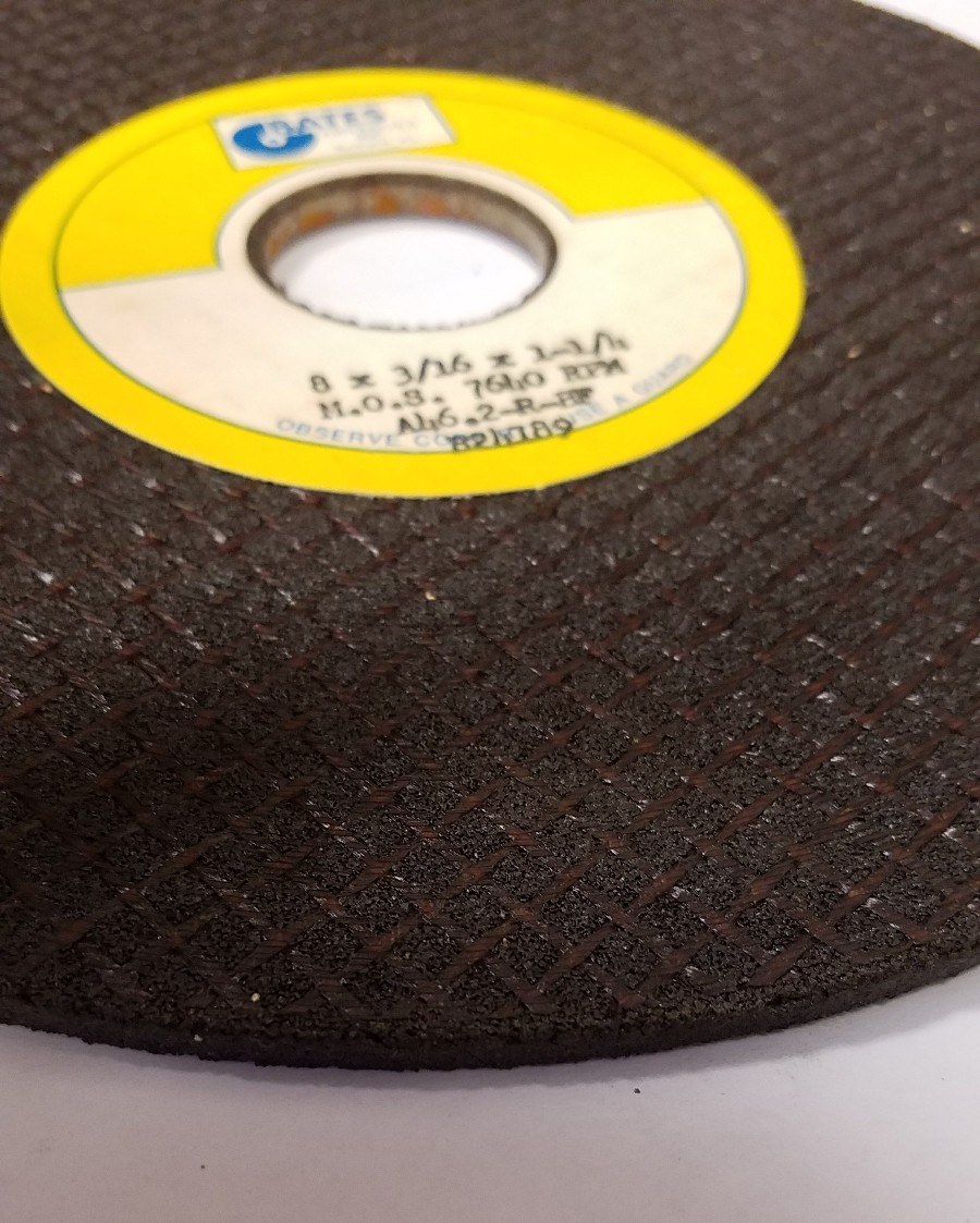8 X 3/16 X 1-1/4 Aluminum Oxide Reinforced Fiber Grinding Disc Wakin Molder New