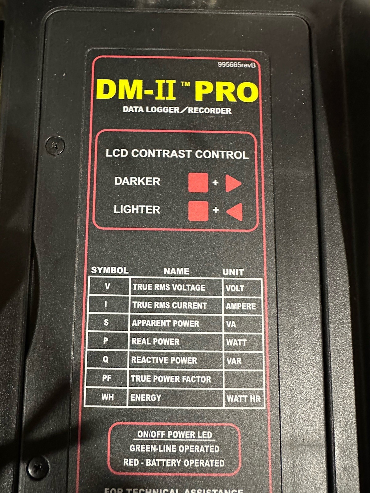 Amprobe DM-II Data Logger Recorder Part 995750. Used with Accessories and Case