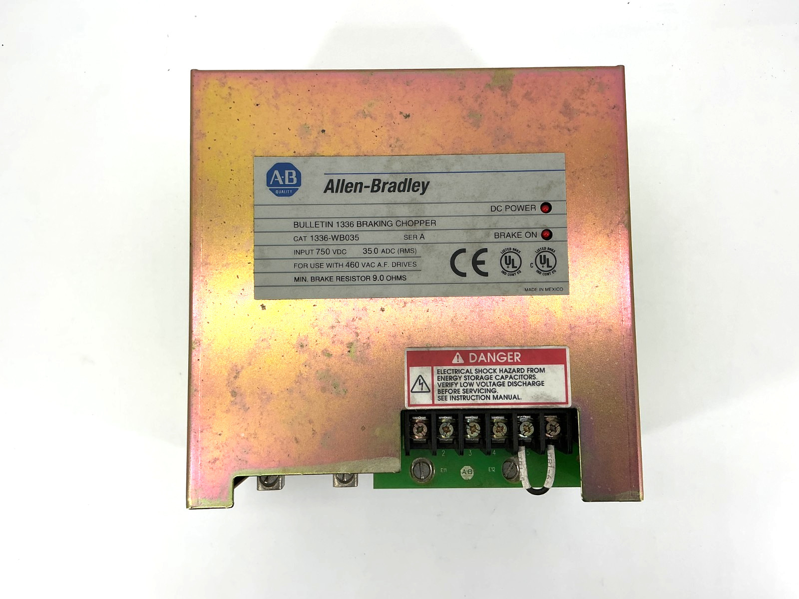 Allen Bradley 1336-WB035 Ser A Breaking Chopper 750VDC 35.0ADC (RMS) 9.0 OHMS
