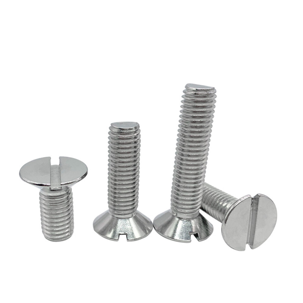 304 Stainless Steel Slotted Countersunk Flat Head Screws 0# 2# 4# 5# 6# 8# 10#