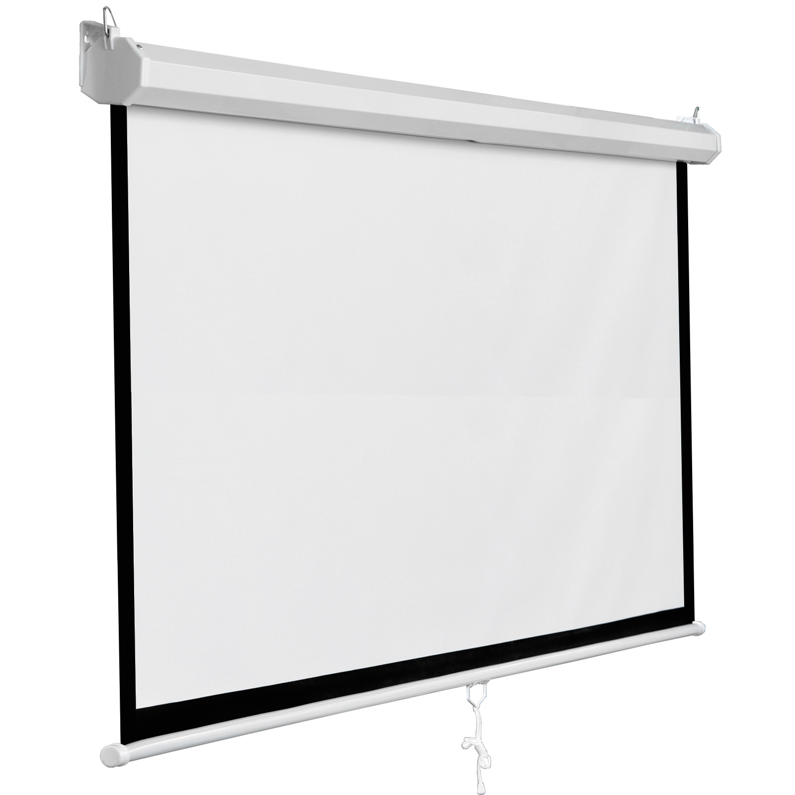 120» Projector Screen Projection Screen Manual Pull Down HD Screen 1:1 Format