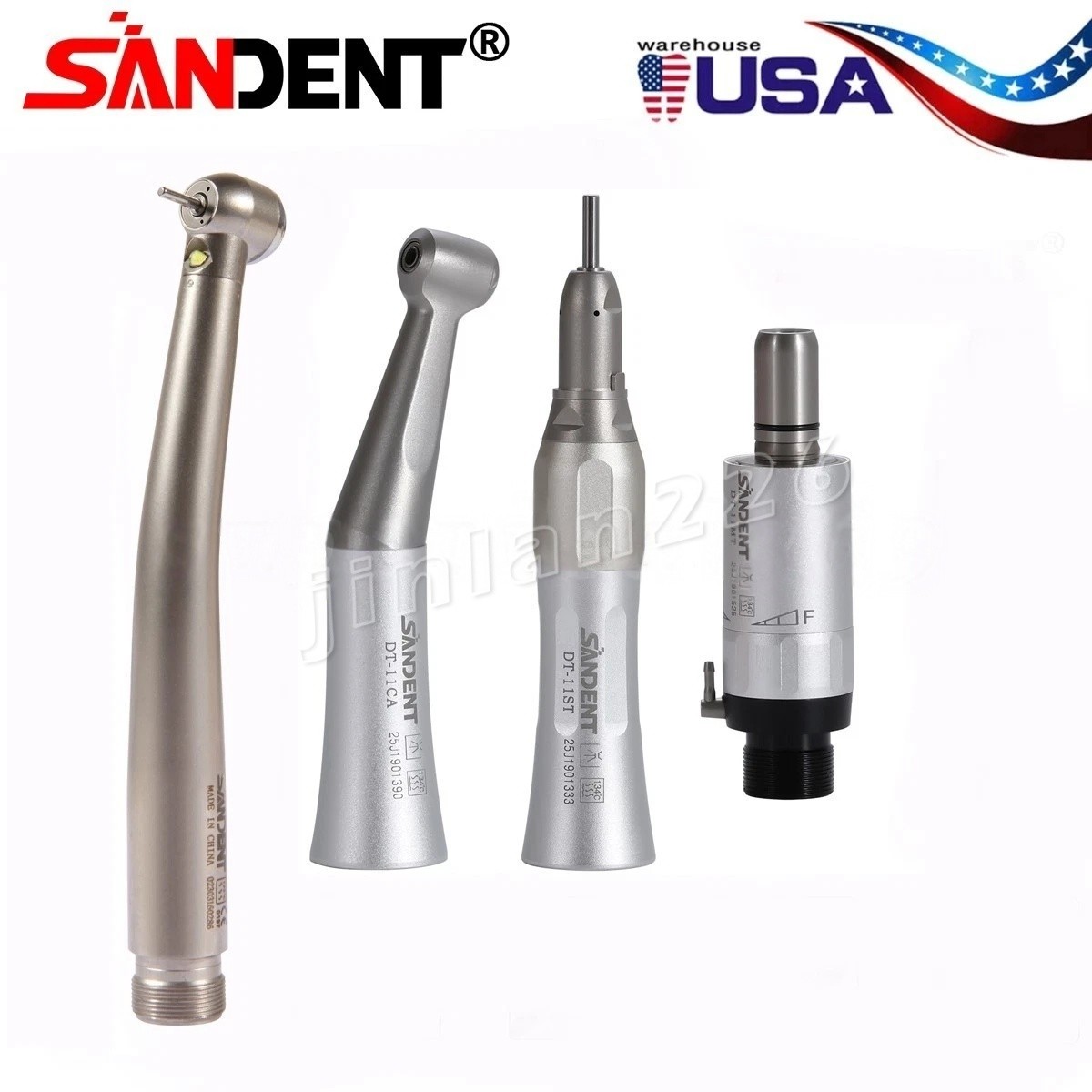 SANDENT Dental E-generator LED High Speed/Low Speed Handpiece Kit 2Hole/4Hole