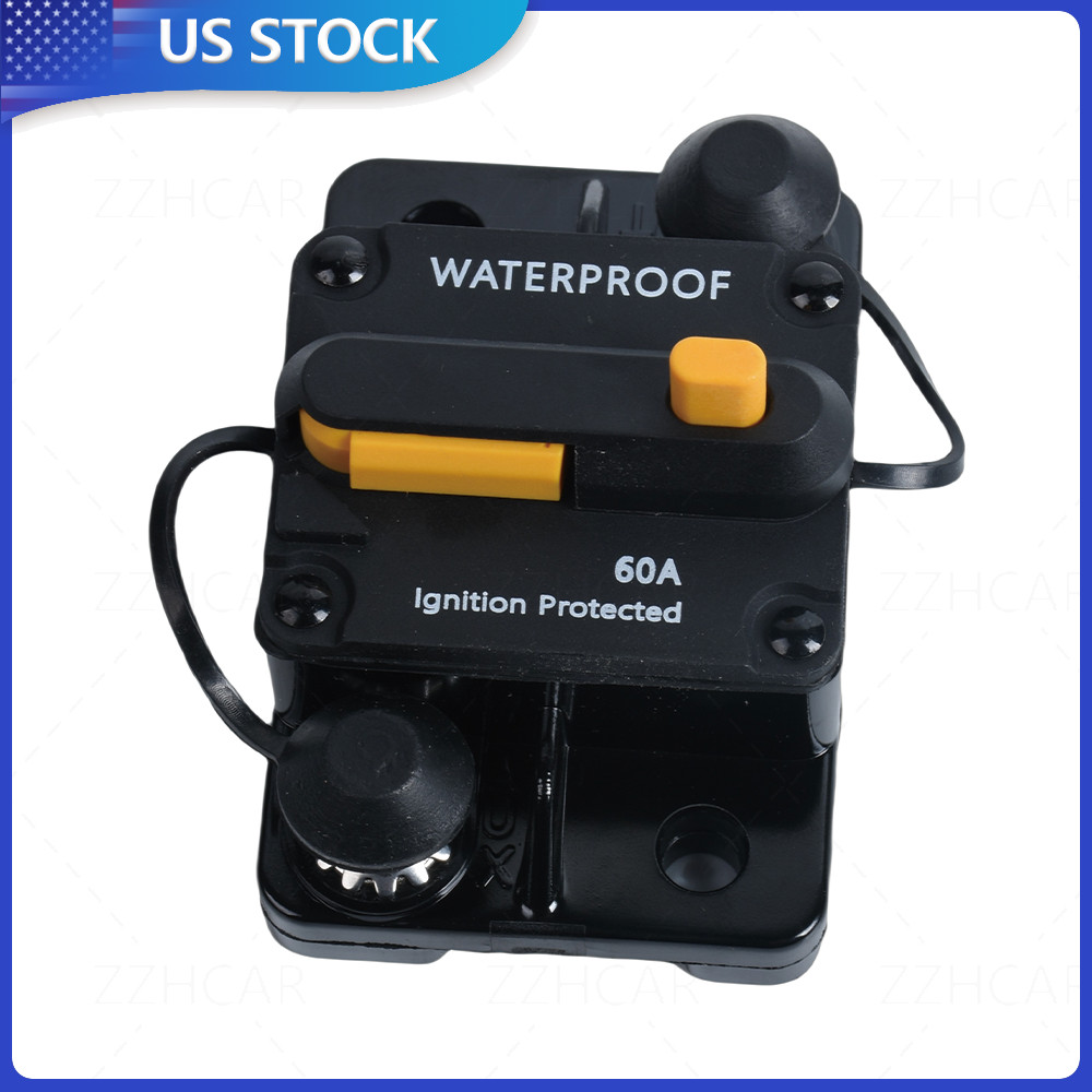 30A-300A Amp Waterproof Circuit Breaker Auto/Marine/Solar 12-48V DC Manual Reset