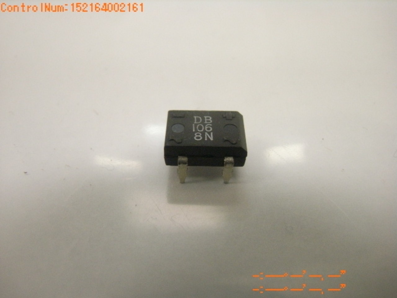 DB106 1 A, 800 V, SILICON, BRIDGE RECTIFIER DIODE – Clipped leads ( 50 pcs