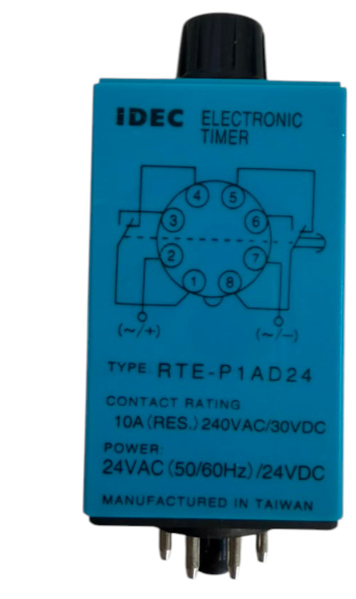 IDEC RTE-P1AD24 Electronic Timer Relay 24VAC/DC 10A DPDT 8-Pin