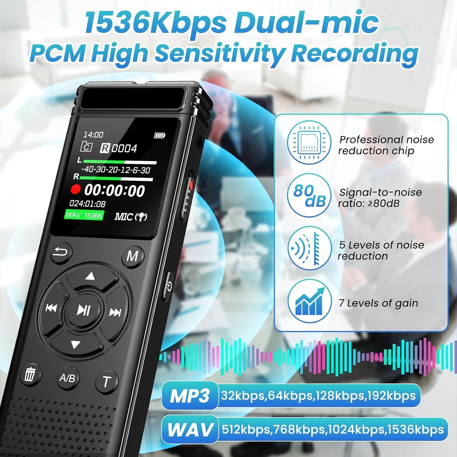 User-Friendly Voice Recorder with Long Battery Life